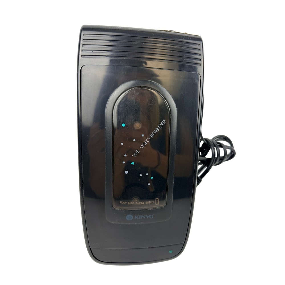 Kinyo VHS Video Rewinder Black Tape Rewinder Model 733435 Vintage - BW